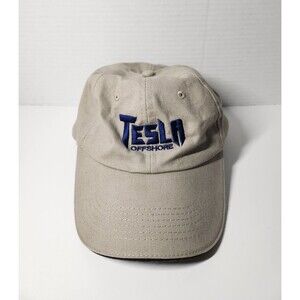 Vintage Tesla Offshore Hat 100% Cotton Adjustable Strapback Cap